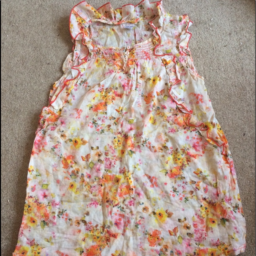 ZARA KIDS floral tank top